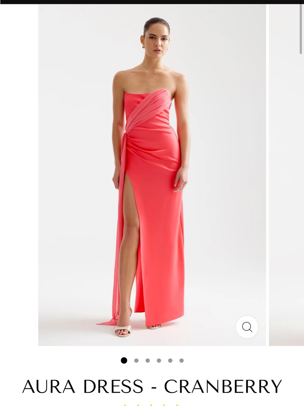 Aura Strapless Maxi Dress in Cranberry